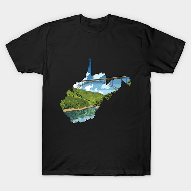 West Virginia US illustration T-Shirt by keeplooping